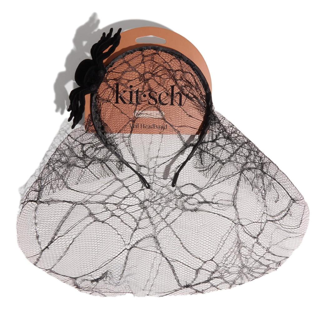 image:imageKitsch Veil Headband Black Headband with Statement Spiderweb Veil Fashion Hair Accessories for Women Halloween Costume Parties Witchy Nights amp SpookyChic Outfits Ideal Gifts for WomenSpiderweb