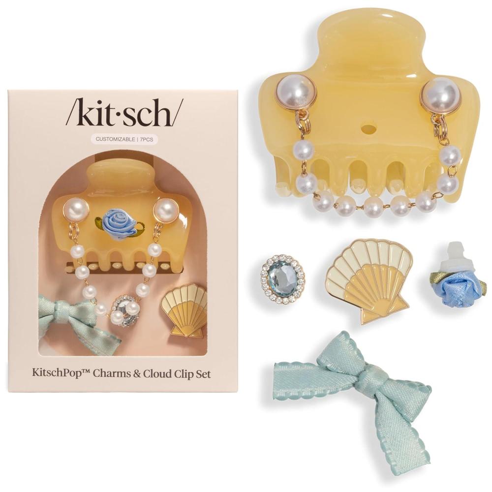 image:imageKitsch x Hello Kitty Medium Hair Clips for Women Strong Hold Claw Clips for Thick or Thin Hair Recycled Plastic NonSlip Durable Ideal Gifts For Women White with Red BowsCoastal Cottage
