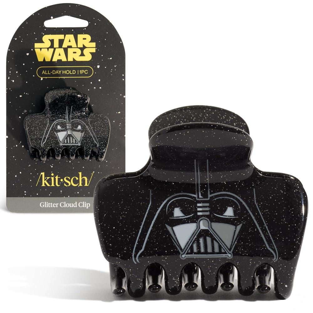 image:imageKitsch x Hello Kitty Medium Hair Clips for Women Strong Hold Claw Clips for Thick or Thin Hair Recycled Plastic NonSlip Durable Ideal Gifts For Women White with Red BowsDarth Vader