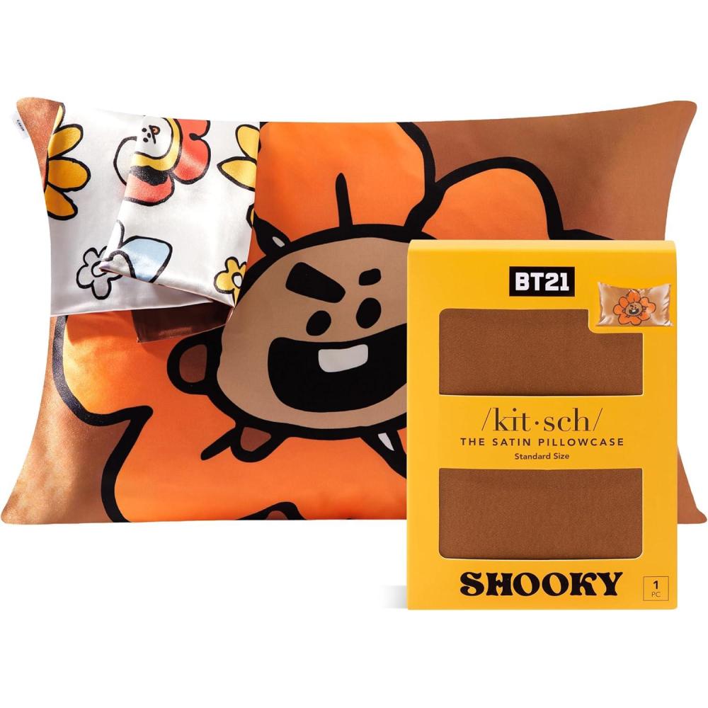 image:imageLisa Frank x Kitsch Satin Pillowcase with Zipper for Hair amp Skin Softer Than Silk Pillow Cases Smooth Cooling Satin Pillow Case WrinkleFree King Size Satin Pillow Case 19x36 Rainbow LeopardBt21 Shooky