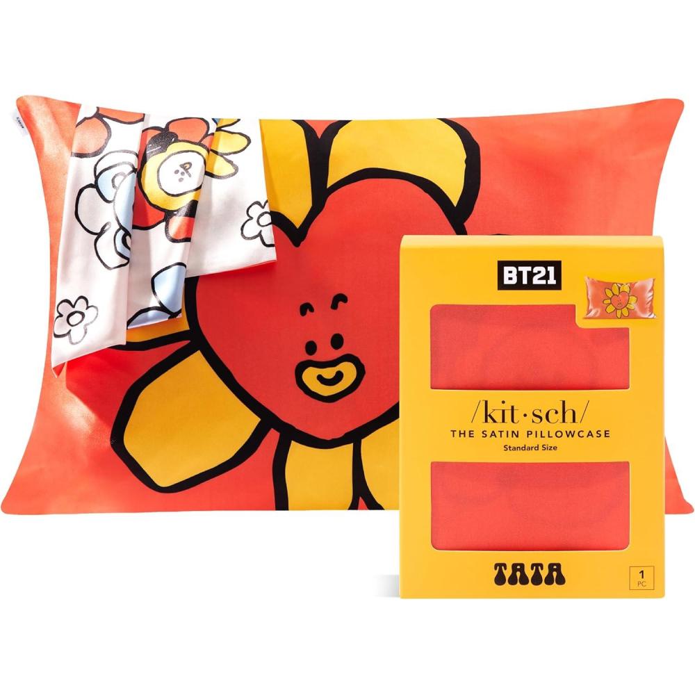 image:imageLisa Frank x Kitsch Satin Pillowcase with Zipper for Hair amp Skin Softer Than Silk Pillow Cases Smooth Cooling Satin Pillow Case WrinkleFree King Size Satin Pillow Case 19x36 Rainbow LeopardBt21 Tata