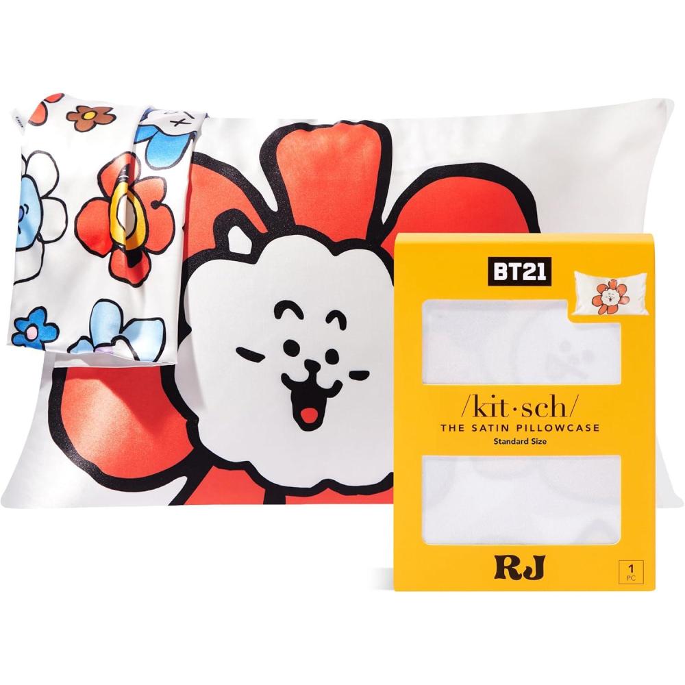 image:imageLisa Frank x Kitsch Satin Pillowcase with Zipper for Hair amp Skin Softer Than Silk Pillow Cases Smooth Cooling Satin Pillow Case WrinkleFree King Size Satin Pillow Case 19x36 Rainbow LeopardBt21 Rj