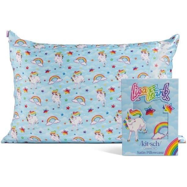 image:imageLisa Frank x Kitsch Satin Pillowcase with Zipper for Hair amp Skin Softer Than Silk Pillow Cases Smooth Cooling Satin Pillow Case WrinkleFree King Size Satin Pillow Case 19x36 Rainbow LeopardMarkietm