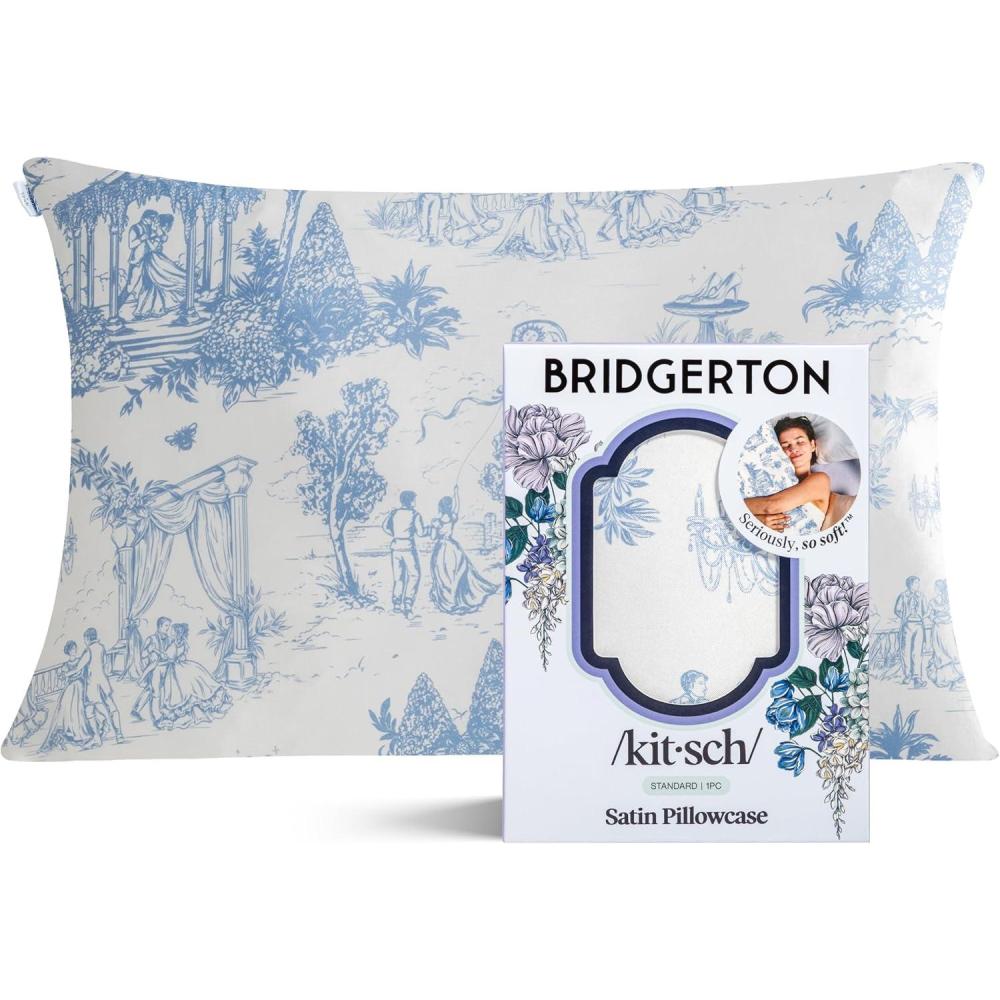 image:imageLisa Frank x Kitsch Satin Pillowcase with Zipper for Hair amp Skin Softer Than Silk Pillow Cases Smooth Cooling Satin Pillow Case WrinkleFree King Size Satin Pillow Case 19x36 Rainbow LeopardGarden Toile