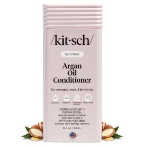 Kitsch Repairing Argan Oil Liquid Conditioner for Women & Men – Argan Oil for Hair, For Shine, Smoothness & Damage Recovery, Hair Repair – Clean, Color-Safe Hair Care, Made in USA – 12.3 oz