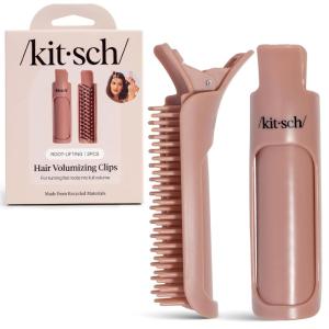Kitsch Volumizing Hair Clips For Styling for Women – Hair Rollers for Women & Volumed Curls, Volumizing Hair Products, Hair Roller Clips for Effortless and Frizz-Free Curls That Last – 2pc Terracotta