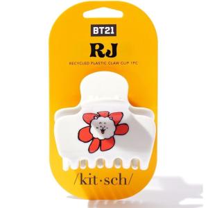 Kitsch x Hello Kitty Medium Hair Clips for Women – Strong Hold Claw Clips for Thick or Thin Hair – Recycled Plastic, Non-Slip, Durable | Ideal Gifts For Women – White with Red Bows(RJ)