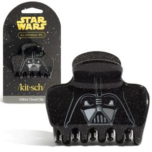 Kitsch x Hello Kitty Medium Hair Clips for Women – Strong Hold Claw Clips for Thick or Thin Hair – Recycled Plastic, Non-Slip, Durable | Ideal Gifts For Women – White with Red Bows(Darth Vader)