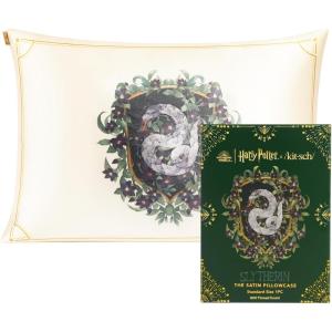 Lisa Frank x Kitsch Satin Pillowcase with Zipper for Hair & Skin – Softer Than Silk Pillow Cases, Smooth Cooling Satin Pillow Case, Wrinkle-Free, King Size Satin Pillow Case (19×36) – Rainbow Leopard(Harry Potter – Slytherin)